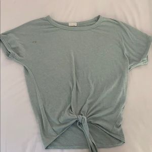 tie shirt size small blueish green color